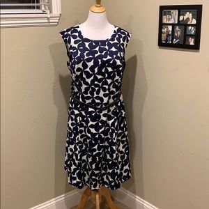 INC Woman blue and white sleeveless dress
